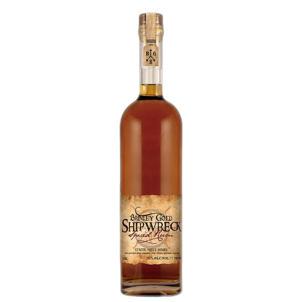 Brinley Gold Shipwreck Spiced Rum bottle - 750ml, 36% ABV, St. Kitts