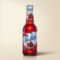 Carib Shandy Sorrel bottle on a bone studio surface