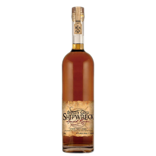 Brinley Gold Shipwreck Spiced Rum bottle - 750ml, 36% ABV, St. Kitts