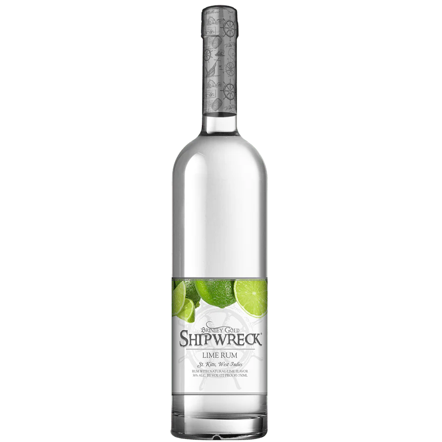 Brinley Gold Shipwreck Lime Rum bottle - 750ml, 36% ABV, St. Kitts