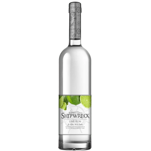 Brinley Gold Shipwreck Lime Rum bottle - 750ml, 36% ABV, St. Kitts
