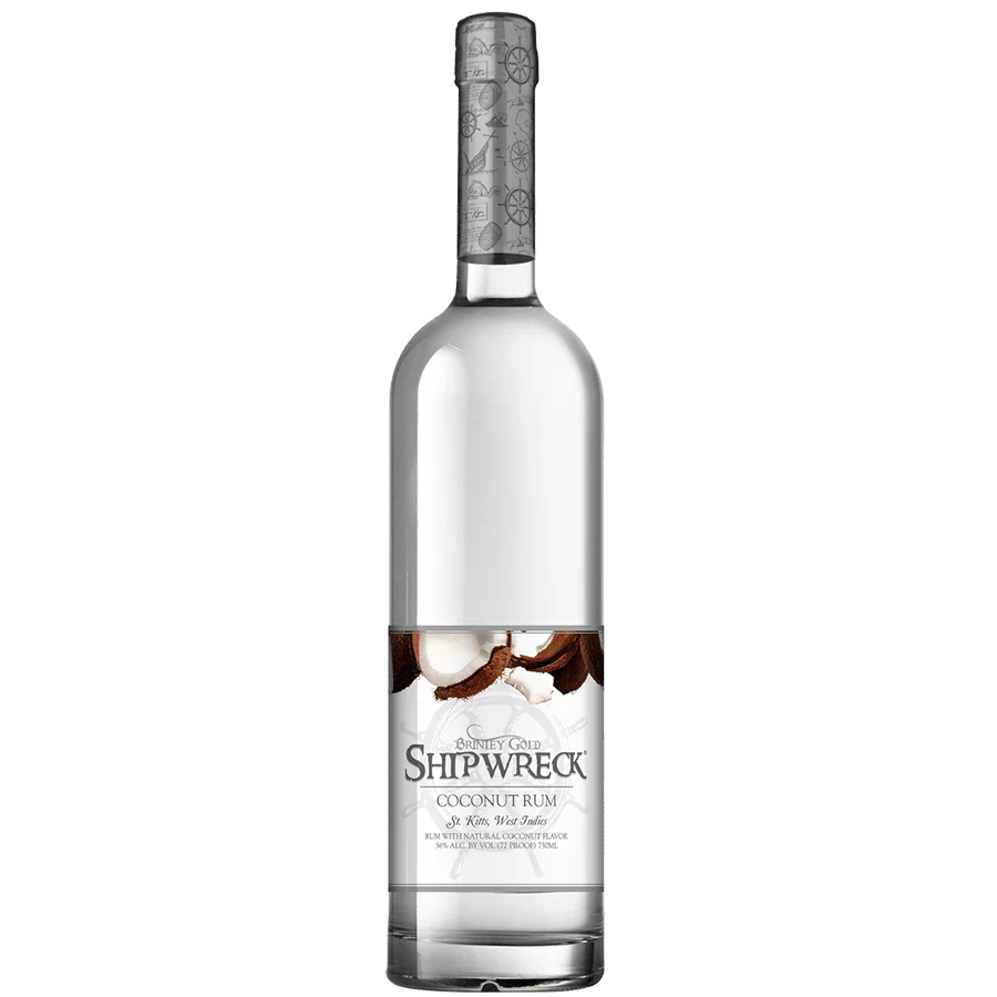 Brinley Gold Shipwreck Coconut Rum bottle - 750ml, 36% ABV, St. Kitts